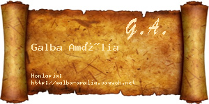 Galba Amália névjegykártya